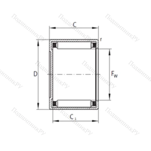 Подшипник игольчатый радиальный BCE 228 от производителя  INA Подшипник игольчатый радиальный BCE 228 от производителя  INA