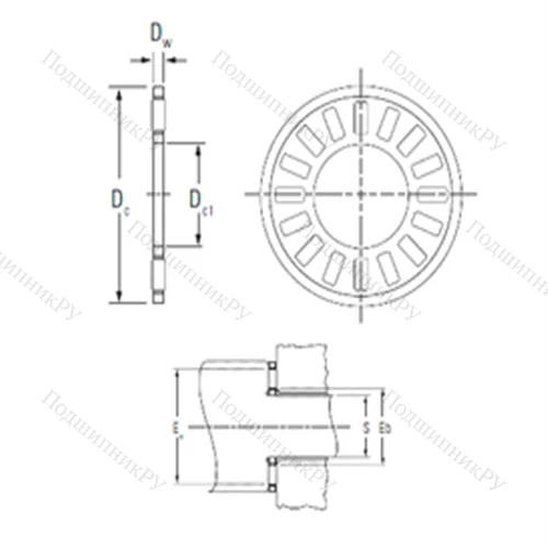Подшипник игольчатый упорный NTA-4860