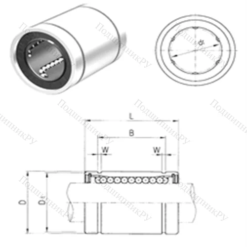 Подшипник шариковый линейный LME 8
