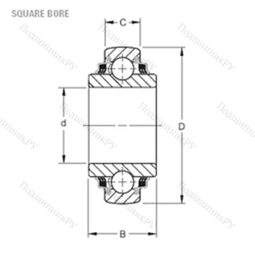 Подшипник шариковый радиальный W 208PPB 6 от производителя  TIMKEN