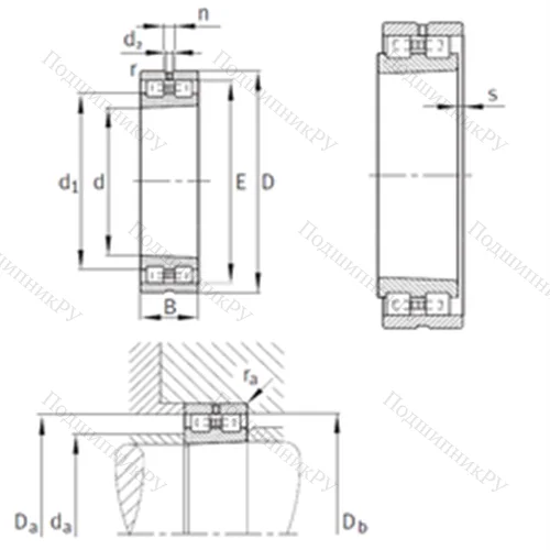 Подшипник роликовый радиальный NN 3009-AS-K-M-SP от производителя  INA Подшипник роликовый радиальный NN 3009-AS-K-M-SP от производителя  INA