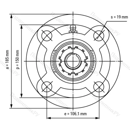 Подшипниковый узел UKFC 211+H 2311 - Вал: 50 мм от производителя  LPZ