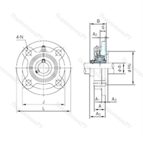 Подшипниковый узел шариковый радиальный UCFCX 15 от производителя  NACHI