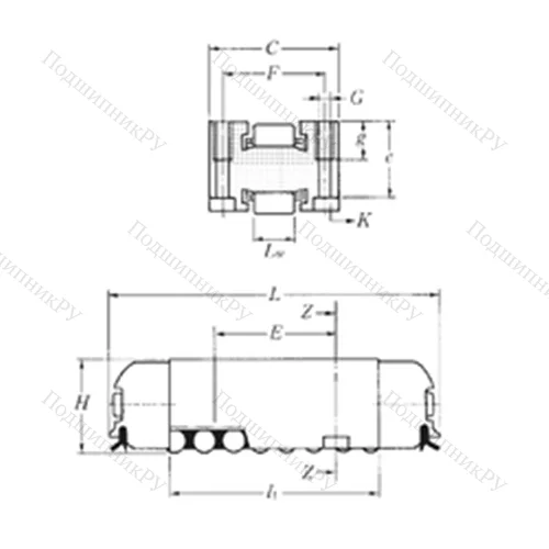 Подшипник роликовый линейный RLM 26?86