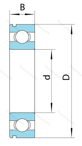 Шариковый однорядный подшипник 50316 (6316 N) в Воронеже