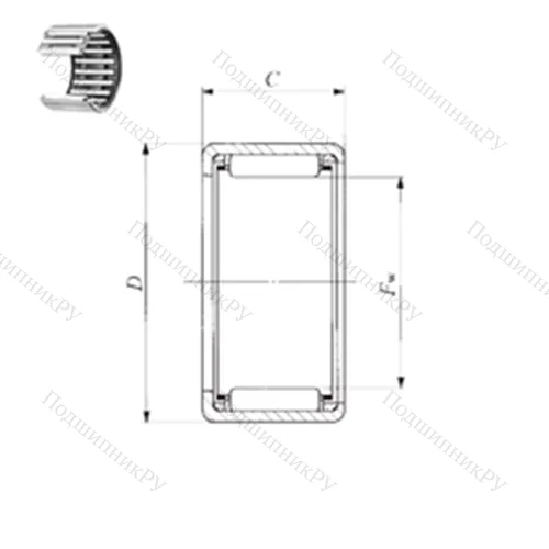 Подшипник игольчатый радиальный BA 2616 Z