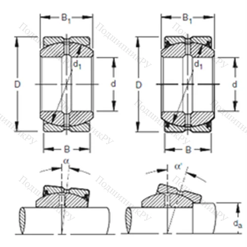 Подшипник скольжения сферический 12SF 20