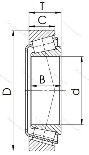 Конический роликовый подшипник 33208 (3007208) в Воронеже
