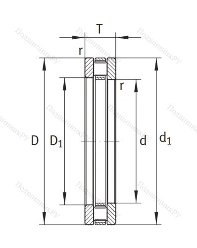 Упорный роликовый подшипник 81111 TV от производителя  INA
