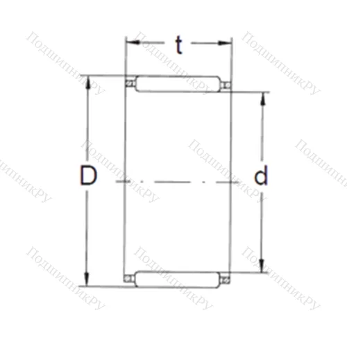 Подшипник игольчатый радиальный K 61X 66X 20