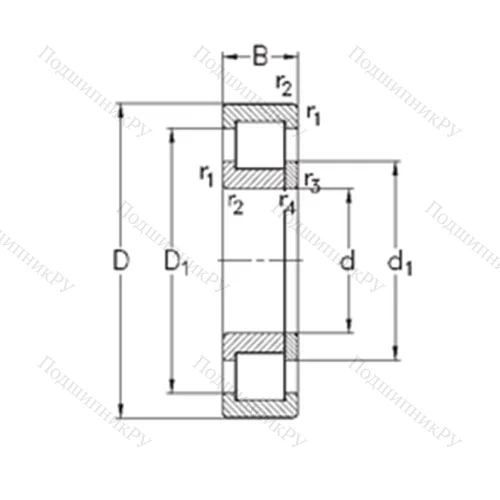Подшипник роликовый радиальный NUP 330-E-MPA