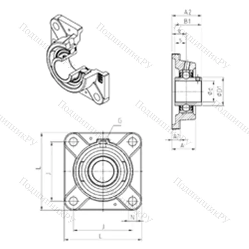 Подшипниковый узел шариковый радиальный UCFE 215