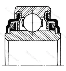 Модификация подшипника 6-530206К1С9 размер 30x62x16/24 от производителя  ГПЗ-1 Модификация подшипника 6-530206К1С9 размер 30x62x16/24 от производителя  ГПЗ-1