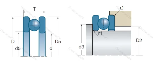 Упорный шариковый подшипник 51114 от производителя  SNR