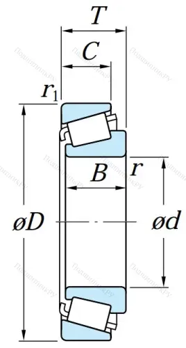 Конический роликовый подшипник HR 32912 JR от производителя  KOYO Конический роликовый подшипник HR 32912 JR от производителя  KOYO