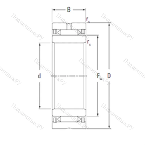 Подшипник игольчатый радиальный NA 3075