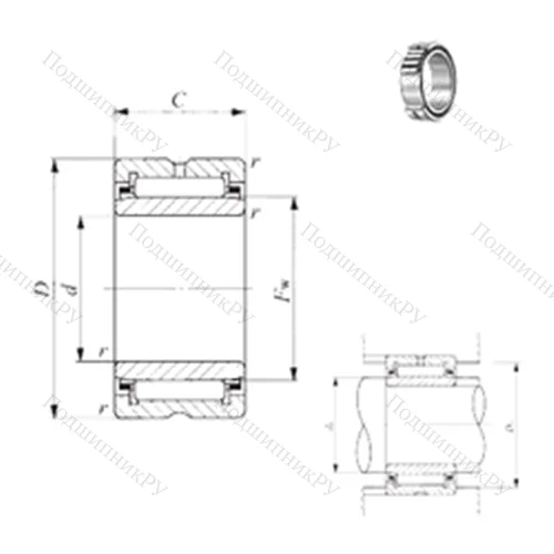 Подшипник игольчатый радиальный NA 495