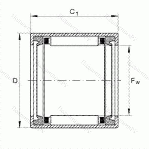 Подшипник роликовый игольчатый с одним наружным штампованным кольцом SCE 46-PP