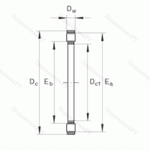 Подшипник роликовый упорный K 81114-TV от производителя  INA Подшипник роликовый упорный K 81114-TV от производителя  INA