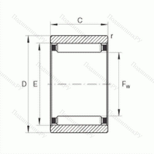 Подшипник роликовый игольчатый RNAO 60X 78X 20 от производителя  INA Подшипник роликовый игольчатый RNAO 60X 78X 20 от производителя  INA