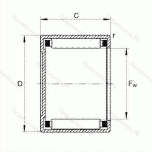 Подшипник роликовый игольчатый с одним наружным штампованным кольцом, закрытым с одной стороны BCH 117 от производителя  INA Подшипник роликовый игольчатый с одним наружным штампованным кольцом, закрытым с одной стороны BCH 117 от производителя  INA