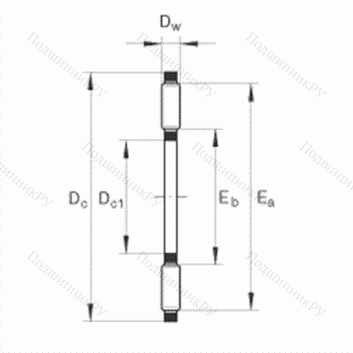 Подшипник роликовый упорный игольчатый TC 815
