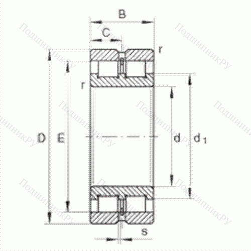 Подшипник роликовый радиальный SL 024918 от производителя  INA Подшипник роликовый радиальный SL 024918 от производителя  INA