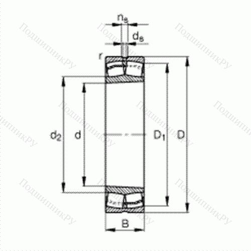 Подшипник роликовый самоустанавливающийся 22309-E 1-K от производителя  FAG Подшипник роликовый самоустанавливающийся 22309-E 1-K от производителя  FAG