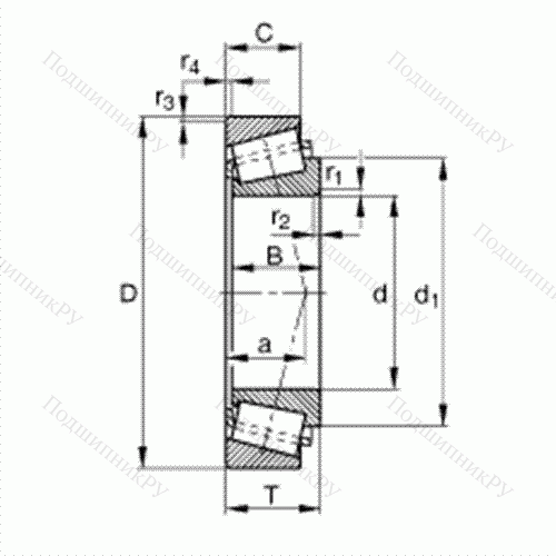 Подшипник роликовый конический KHM 88649-HM 88610 от производителя  FAG Подшипник роликовый конический KHM 88649-HM 88610 от производителя  FAG