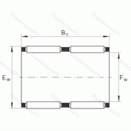 Подшипник роликовый игольчатый без колец K 60X 66X 33-ZW