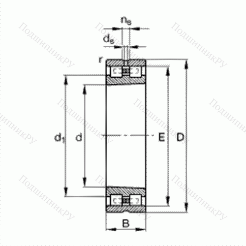 Подшипник роликовый радиальный NN 3048-AS-K-M-SP от производителя  FAG Подшипник роликовый радиальный NN 3048-AS-K-M-SP от производителя  FAG