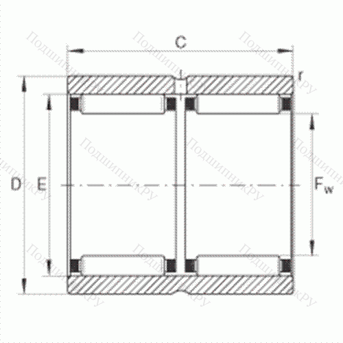 Подшипник роликовый игольчатый RNAO 60X 78X 40-ZW-ASR 1 от производителя  INA Подшипник роликовый игольчатый RNAO 60X 78X 40-ZW-ASR 1 от производителя  INA