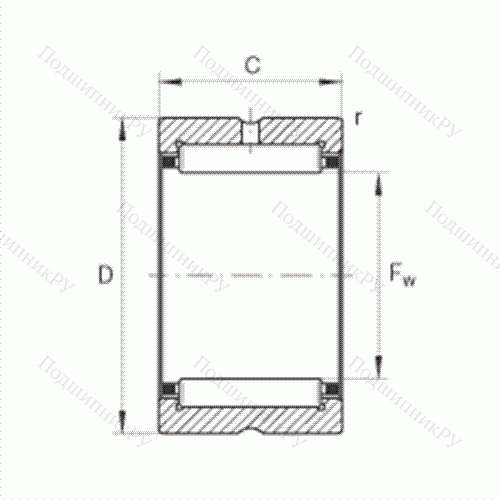 Подшипник роликовый игольчатый NK 12/16
