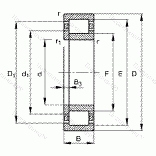 Подшипник роликовый радиальный NUP 322-E-TVP 2 от производителя  FAG Подшипник роликовый радиальный NUP 322-E-TVP 2 от производителя  FAG
