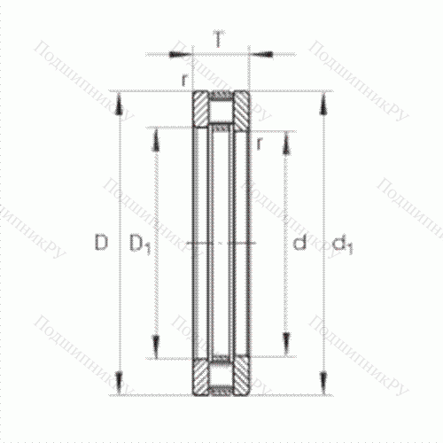 Подшипник роликовый упорный 81114-TV от производителя  INA Подшипник роликовый упорный 81114-TV от производителя  INA