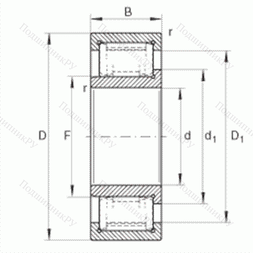Подшипник роликовый радиальный ZSL 192322-TB от производителя  INA Подшипник роликовый радиальный ZSL 192322-TB от производителя  INA
